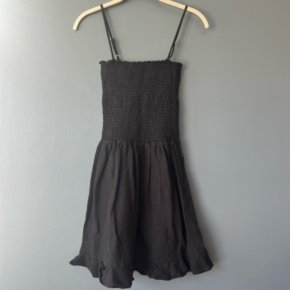 Reformation Rouen Smocked Ruffle Mini Dress - Picture 3 of 6